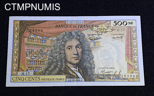 ,BILLET,500,NOUVEAUX,FRANCS,MOLIERE,1964,