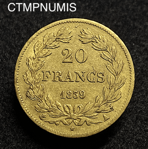 ,MONNAIE,20,FRANCS,OR,LOUIS,PHILIPPE,1839,