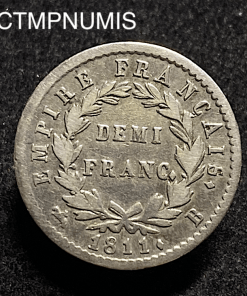 ,MONNAIE,EMPIRE,1/2,FRANC,ARGENT,NAPOLEON,1811,B,ROUEN,