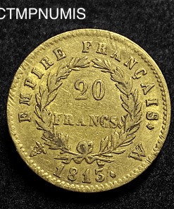 ,MONNAIE,EMPIRE,20,FRANCS,OR,NAPOLEON,1813,W,LILLE,