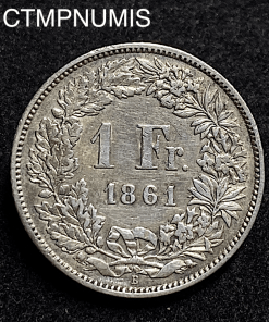 ,MONNAIE,SUISSE,1,FRANC,ARGENT,1861,BERNE,