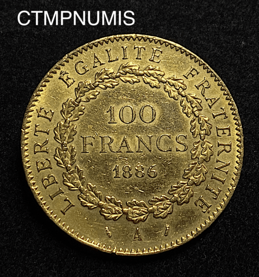 ,MONNAIE,100,FRANCS,OR,GENIE,1886,