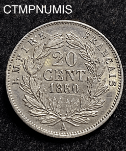 ,MONNAIE,20,CENTIMES,NAPOLEON,1860,