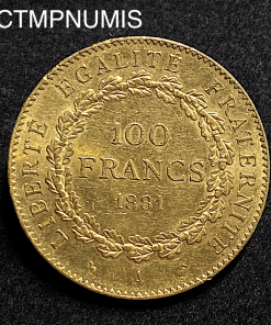 ,MONNAIE,100,FRANCS,OR,GENIE,1881,