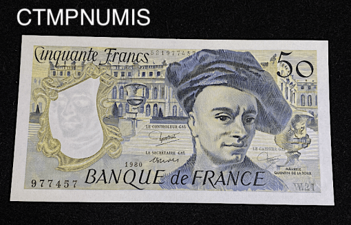 ,BILLET,50,FRANCS,QUENTIN,TOUR,1980,