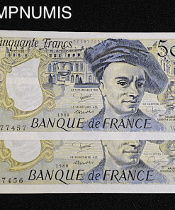 ,BILLET,50,FRANCS,QUENTIN,TOUR,1980,