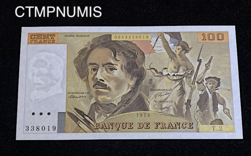 ,BILLET,100,FRANCS,DELACROIX,1978,NEUF,