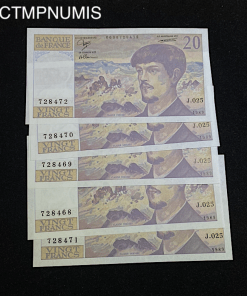 ,BILLET,20,FRANCS,DEBUSSY,1989,NEUF,