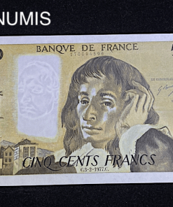 ,BILLET,500,FRANCS,PASCAL,1977,NEUF,