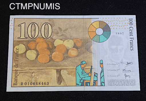 ,BILLET,100,FRANCS,CEZANNE,1997,NEUF,