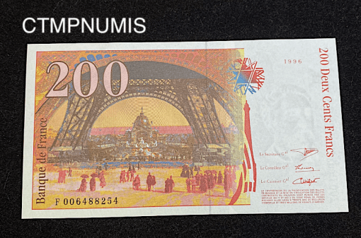 ,BILLET,200,FRANCS,EIFFEL,1996,NEUF,