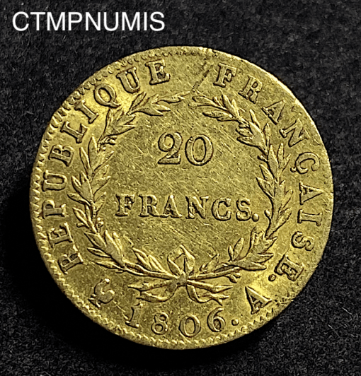 ,MONNAIE,20,FRANCS,OR,NAPOLEON,1806,