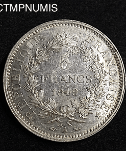 ,MONNAIE,5,FRANCS,ARGENT,HERCULE,1849,