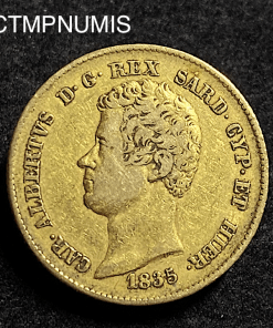 ,MONNAIE,ITALIE,20,LIRE,OR,1835,GENES,