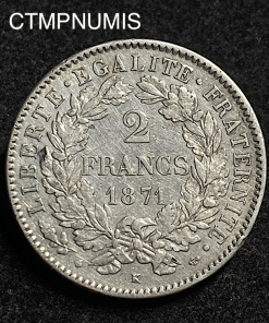 ,MONNAIE,2,FRANCS,ARGENT,CERES,1871,BORDEAUX,