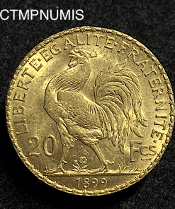 ,MONNAIE,20,FRANCS,OR,COQ,1899,