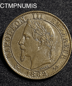 ,MONNAIE,EMPIRE,5,CENTIMES,NAPOLEON,1862,K,BORDEAUX,