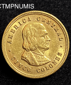 ,MONNAIE,COSTA,RICA,5,COLONES,OR,1899,