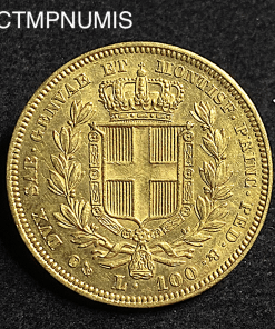 ,MONNAIE,ITALIE,100,LIRE,OR,1836,GENES,