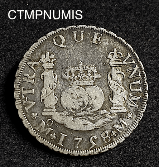 ,MONNAIE,MEXIQUE,2,REALES,ARGENT,1758,MEXICO,