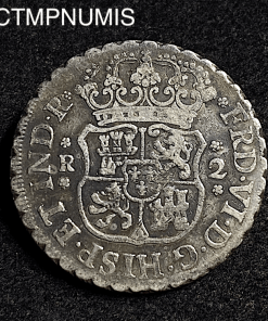 ,MONNAIE,MEXIQUE,2,REALES,ARGENT,1758,MEXICO,