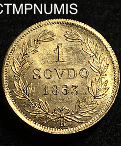 ,MONNAIE,VATICAN,SCUDO,OR,1863,ROME,