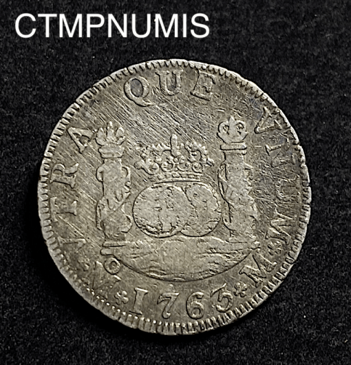 ,MONNAIE,MEXIQUE,2,REALES,ARGENT,1763,MEXICO,