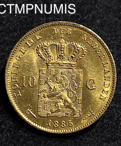 ,MONNAIE,PAYS,BAS,10,GULDEN,OR,1885,