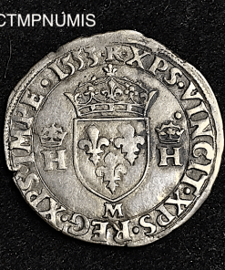 ,1/2,TESTON,ARGENT,HENRI,II,1553,TOULOUSE,