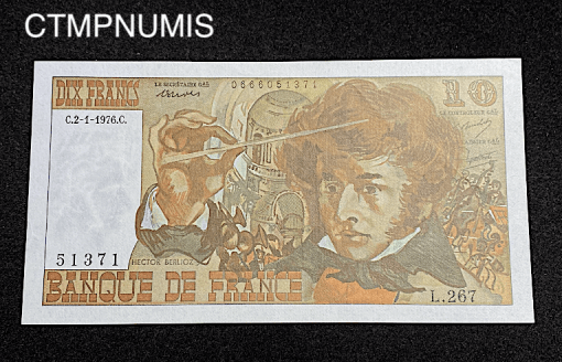 ,BILLET,10,FRANCS,BERLIOZ,1976,NEUF,