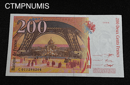 ,BILLET,200,FRANCS,EIFFEL,1996,