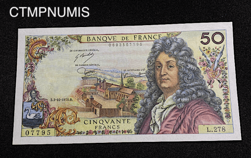 ,BILLET,50,FRANCS,RACINE,1975,SPL,