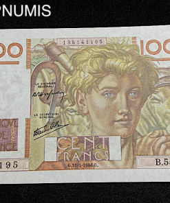 ,BILLET,100,FRANCS,LE,VERRIER,1946,NEUF,