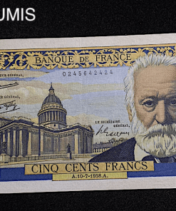 ,BILLET,500,FRANCS,VICTOR,HUGO,1958,