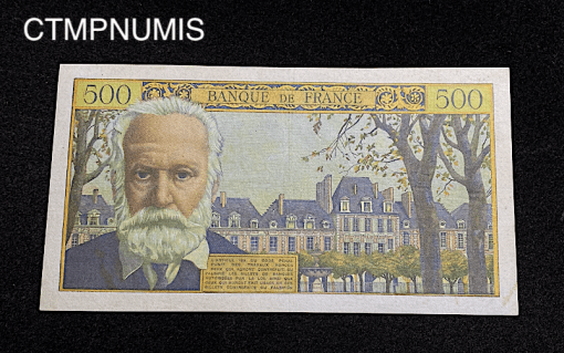 ,BILLET,500,FRANCS,VICTOR,HUGO,1958,