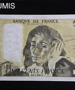 ,BILLET,500,FRANCS,PASCAL,1,1,1987,A.245,NEUF,