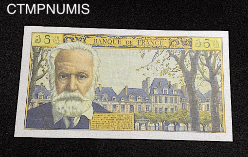 ,BILLET,5,FRANCS,NF,VICTOR,HUGO,1963,