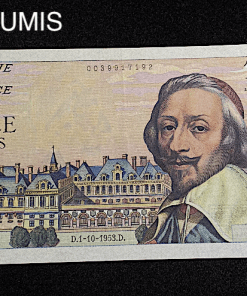 ,BILLET,1000,FRANCS,RICHELIEU,1953,