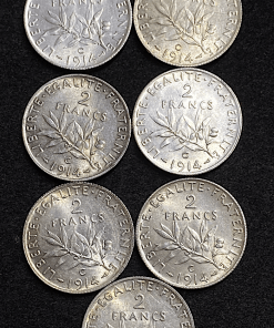 ,2,FRANCS,ARGENT,SEMEUSE,1914,C,