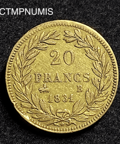 ,MONNAIE,ROYALE,20,FRANCS,OR,LOUIS,PHILIPPE,1831,B,ROUEN,