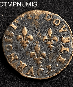 ,MONNAIE,ROYALE,HENRI,III,DOUBLE,TOURNOIS,1581,POITIERS,