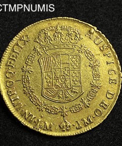 ,MONNAIE,PEROU,8,ESCUDOS,OR,1766,LIMA,