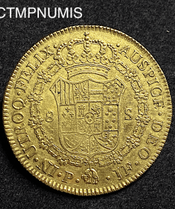 ,COLOMBIE,8,ESCUDOS,OR,CHARLES,1802,POPAYAN,