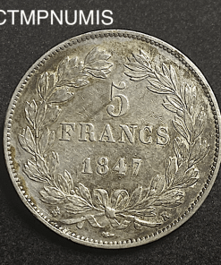 ,MONNAIE,5,FRANCS,ARGENT,1847,K,BORDEAUX,