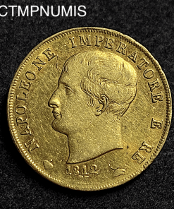 ,MONNAIE,ITALIE,40,LIRE,OR,NAPOLEON,1812,MILAN,