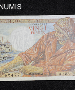 ,BILLET,20,FRANCS,PECHEUR,1944,SPL,