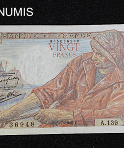 ,BILLET,20,FRANCS,PECHEUR,1945,NEUF,