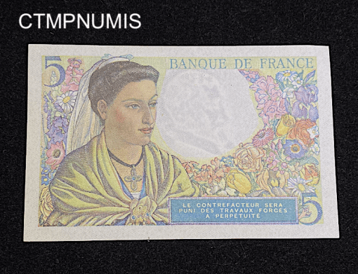 ,BILLET,5,FRANCS,BERGER,1947,NEUF,