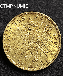 ,MONNAIE,HAMBOURG,20,MARK,OR,1895,