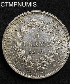 ,MONNAIE,5,FRANCS,ARGENT,HERCULE,1849,